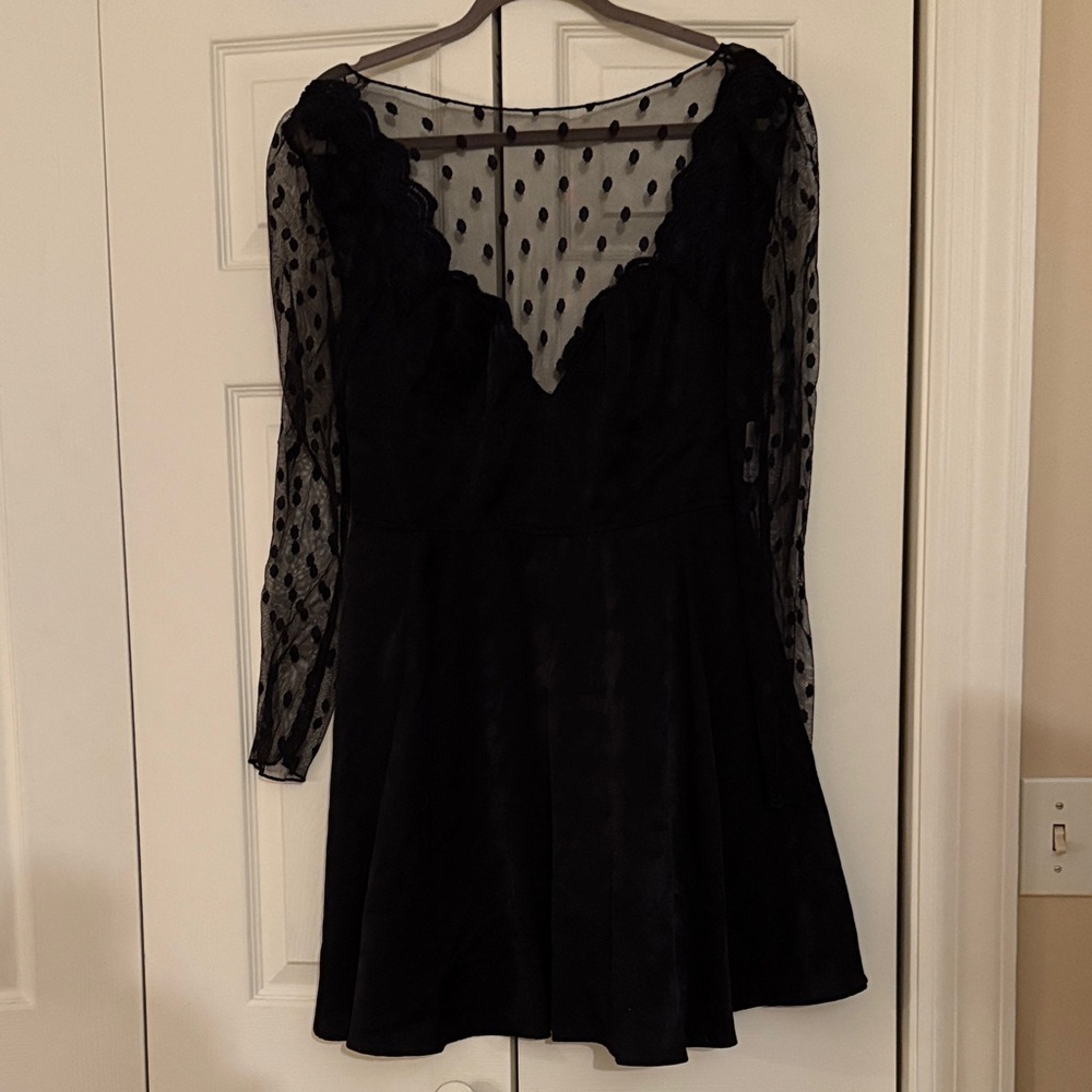 Free People Black Long Sleeve Dress